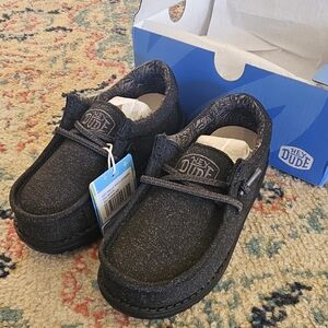 Hey Dude Kids Black Moccasins